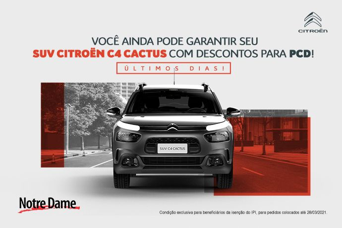 Citroën C4 Cactus Live automático por apenas R$ 69.990