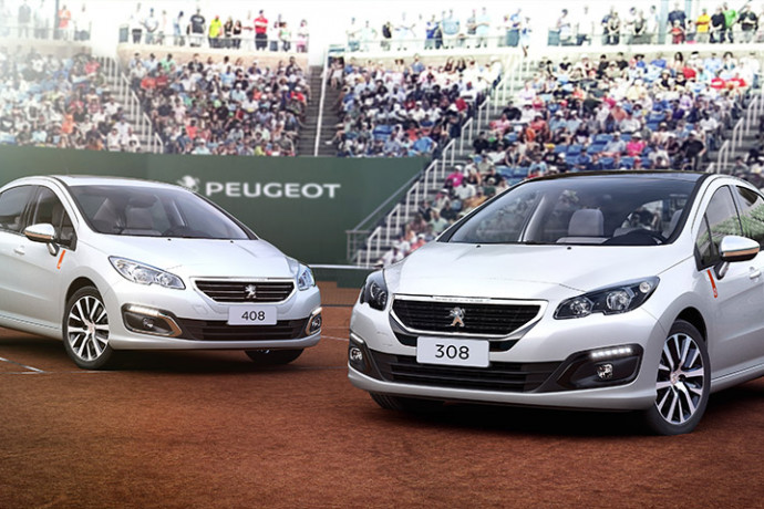 Modelos Peugeot 308 e 408 com a edição limitada Roland Garros