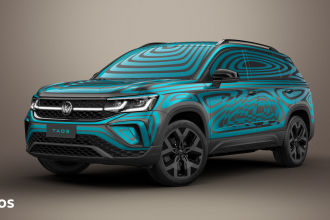 Volkswagen apresenta o novo SUV Taos com uma camuflagem vibrante